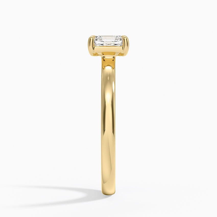 Alice Solitaire Ring Yellow Gold 18k Asscher Engagement Ring
