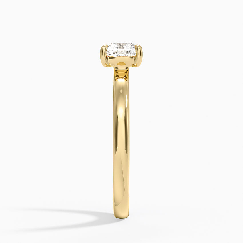 Alice Solitaire Ring Yellow Gold 18k Cushion Engagement Ring