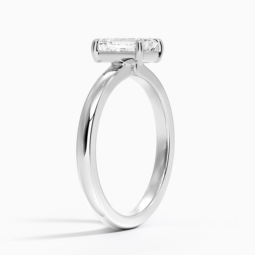 Alice Solitaire Ring Platinum Emerald Engagement Ring