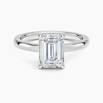 Alice Solitaire Ring Platinum Emerald Engagement Ring