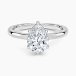 Alice Solitaire Ring Platinum Pear Engagement Ring