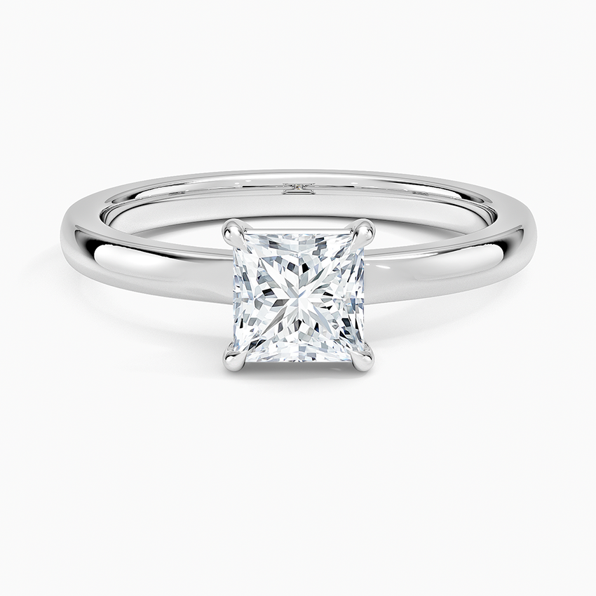 Alice Solitaire Ring Platinum Princess Engagement Ring