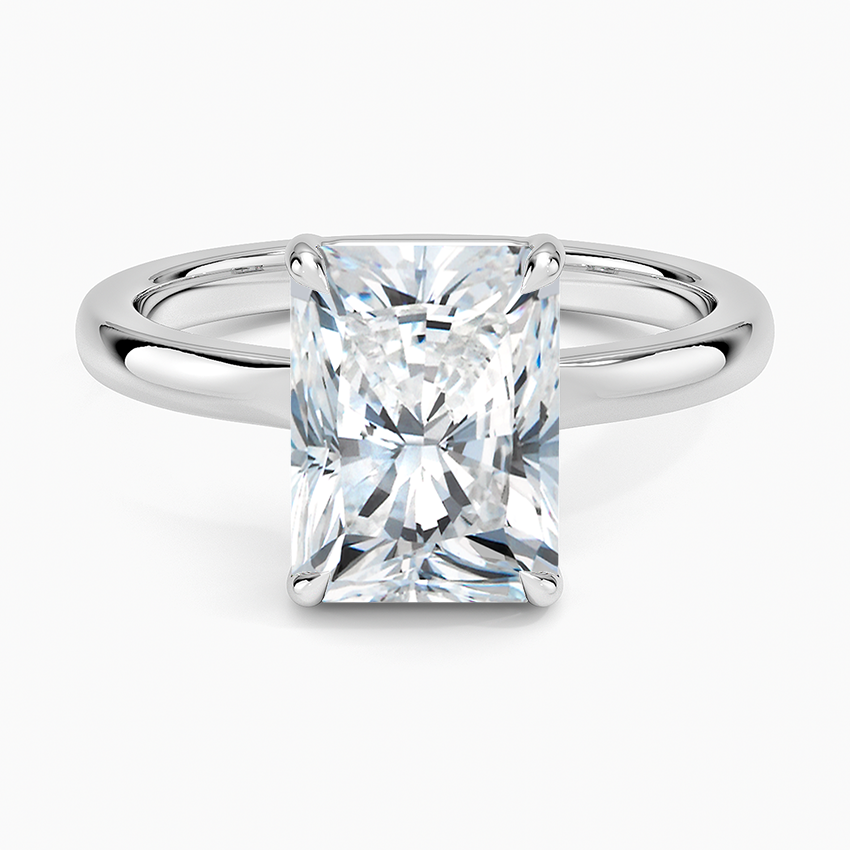 Alice Solitaire Ring Platinum Radiant Engagement Ring