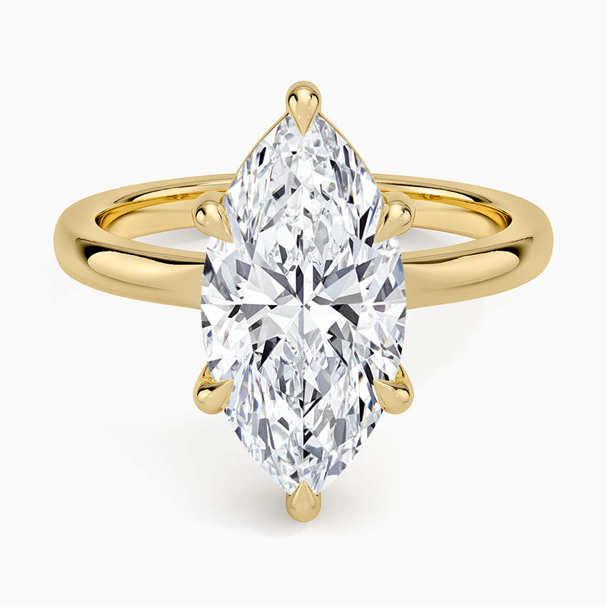 Alice Solitaire Ring Yellow Gold 18k Marquise Engagement Ring