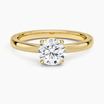 Alice Solitaire Ring Yellow Gold 18k Round Engagement Ring