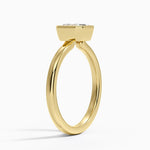 Sylvie Perfect Fit Bezel Solitaire Ring Yellow Gold 18k Asscher Engagement Ring