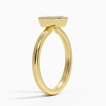 Sylvie Perfect Fit Bezel Solitaire Ring Yellow Gold 18k Emerald Engagement Ring