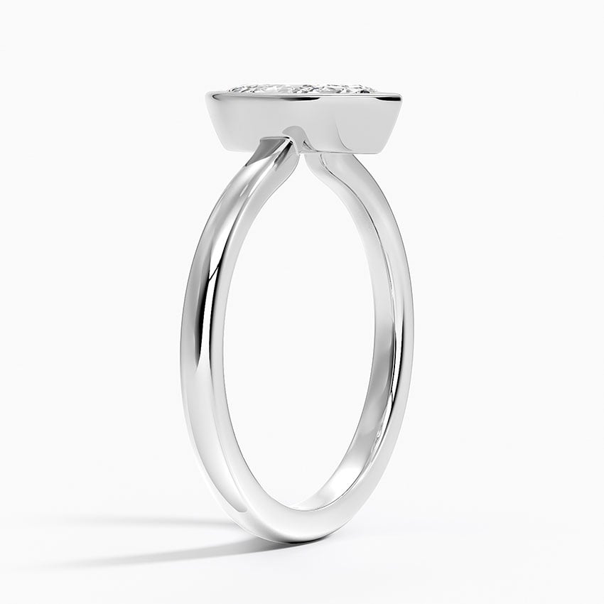 Sylvie Perfect Fit Bezel Solitaire Ring Platinum Marquise Engagement Ring