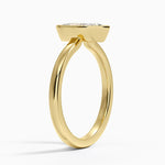 Sylvie Perfect Fit Bezel Solitaire Ring Yellow Gold 18k Marquise Engagement Ring