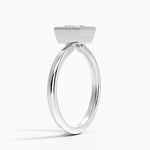 Sylvie Perfect Fit Bezel Solitaire Ring Platinum Princess Engagement Ring