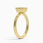 Sylvie Perfect Fit Bezel Solitaire Ring Yellow Gold 18k Princess Engagement Ring