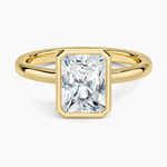Sylvie Perfect Fit Bezel Solitaire Ring Yellow Gold 18k Radiant Engagement Ring