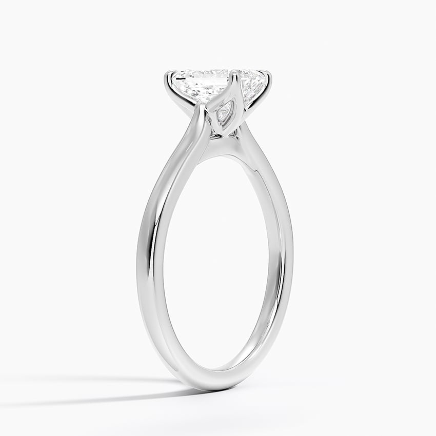 Elodie Cathedral Solitaire Ring Platinum Emerald Engagement Ring