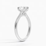 Elodie Cathedral Solitaire Ring Platinum Pear Engagement Ring