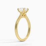 Elodie Cathedral Solitaire Ring Yellow Gold 18k Princess Engagement Ring