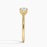 Elodie Cathedral Solitaire Ring Yellow Gold 18k Round Engagement Ring