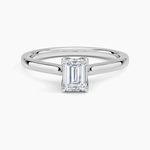 Elodie Cathedral Solitaire Ring Platinum Emerald Engagement Ring