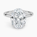 Elodie Cathedral Solitaire Ring Platinum Oval Engagement Ring