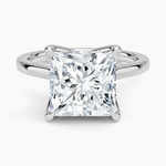 Elodie Cathedral Solitaire Ring Platinum Princess Engagement Ring