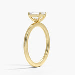 Perfect Fit 1.4mm Solitaire Ring Yellow Gold 18k Emerald Engagement Ring
