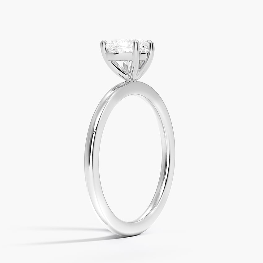 Perfect Fit 1.4mm Solitaire Ring Platinum Heart Engagement Ring