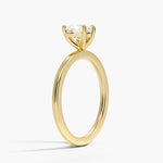 Perfect Fit 1.4mm Solitaire Ring Yellow Gold 18k Heart Engagement Ring
