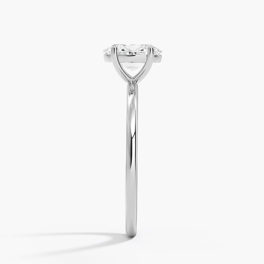 Perfect Fit 1.4mm Solitaire Ring Platinum Oval Engagement Ring