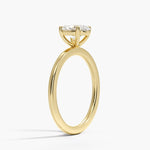 Perfect Fit 1.4mm Solitaire Ring Yellow Gold 18k Oval Engagement Ring