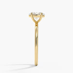 Perfect Fit 1.4mm Solitaire Ring Yellow Gold 18k Oval Engagement Ring