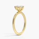 Perfect Fit 1.4mm Solitaire Ring Yellow Gold 18k Pear Engagement Ring