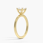Perfect Fit 1.4mm Solitaire Ring Yellow Gold 18k Princess Engagement Ring