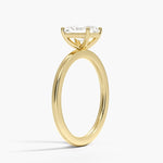 Perfect Fit 1.4mm Solitaire Ring Yellow Gold 18k Radiant Engagement Ring