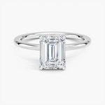 Perfect Fit 1.4mm Solitaire Ring Platinum Emerald Engagement Ring