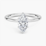 Perfect Fit 1.4mm Solitaire Ring Platinum Marquise Engagement Ring