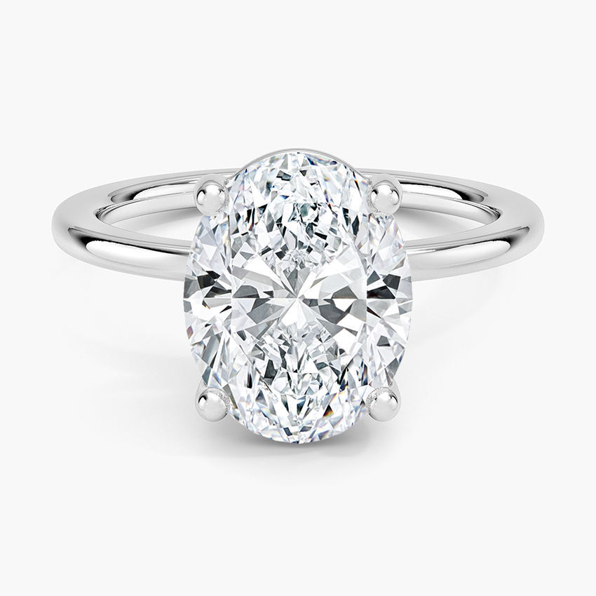 Perfect Fit 1.4mm Solitaire Ring Platinum Oval Engagement Ring