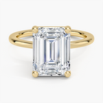Perfect Fit 1.4mm Solitaire Ring Yellow Gold 18k Emerald Engagement Ring