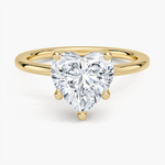 Perfect Fit 1.4mm Solitaire Ring Yellow Gold 18k Heart Engagement Ring