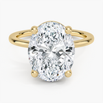 Perfect Fit 1.4mm Solitaire Ring Yellow Gold 18k Oval Engagement Ring