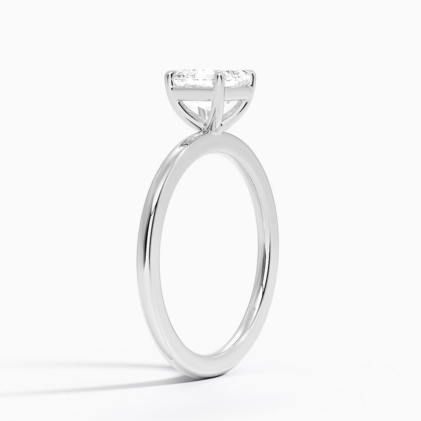 Audrey Perfect Fit 1.4mm Solitaire Ring Platinum Asscher Engagement Ring