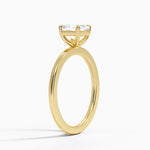 Audrey Perfect Fit 1.4mm Solitaire Ring Yellow Gold 18k Asscher Engagement Ring