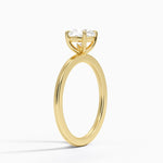 Audrey Perfect Fit 1.4mm Solitaire Ring Yellow Gold 18k Cushion Engagement Ring