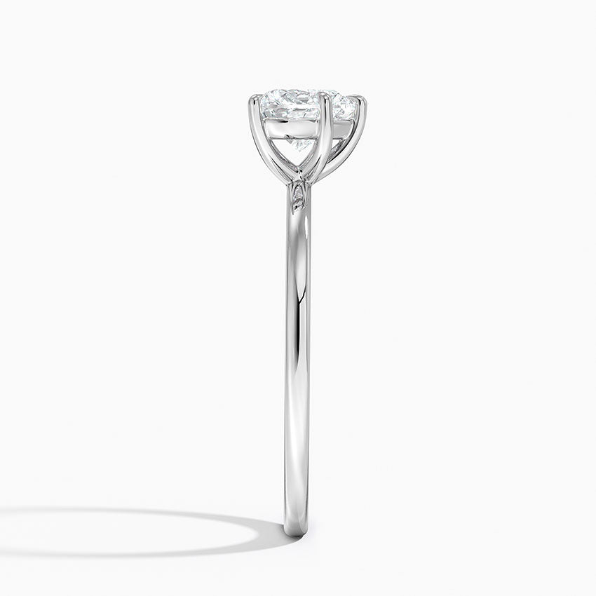 Audrey Perfect Fit 1.4mm Solitaire Ring Platinum Heart Engagement Ring