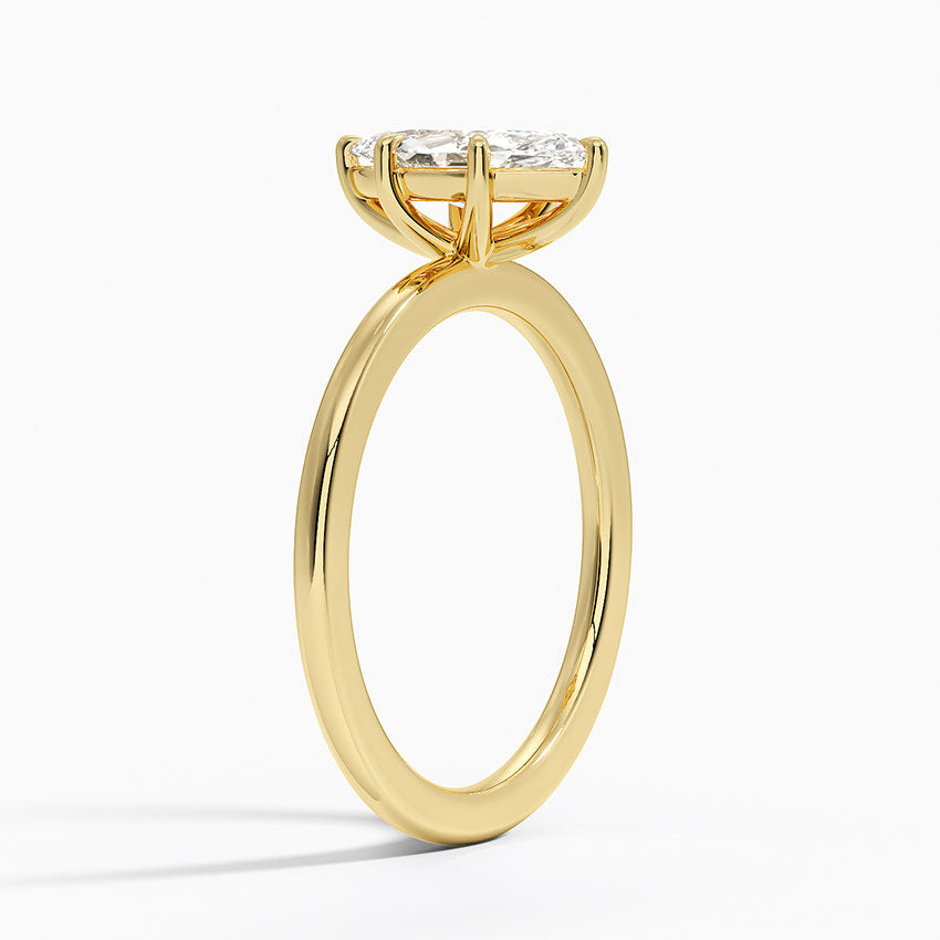 Audrey Perfect Fit 1.4mm Solitaire Ring Yellow Gold 18k Marquise Engagement Ring