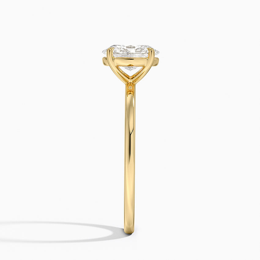 Audrey Perfect Fit 1.4mm Solitaire Ring Yellow Gold 18k Oval Engagement Ring