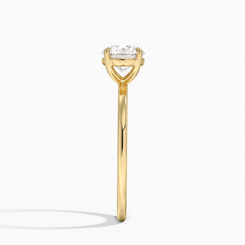 Audrey Perfect Fit 1.4mm Solitaire Ring Yellow Gold 18k Round Engagement Ring