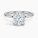 Audrey Perfect Fit 1.4mm Solitaire Ring Platinum Cushion Engagement Ring