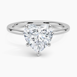 Audrey Perfect Fit 1.4mm Solitaire Ring Platinum Heart Engagement Ring