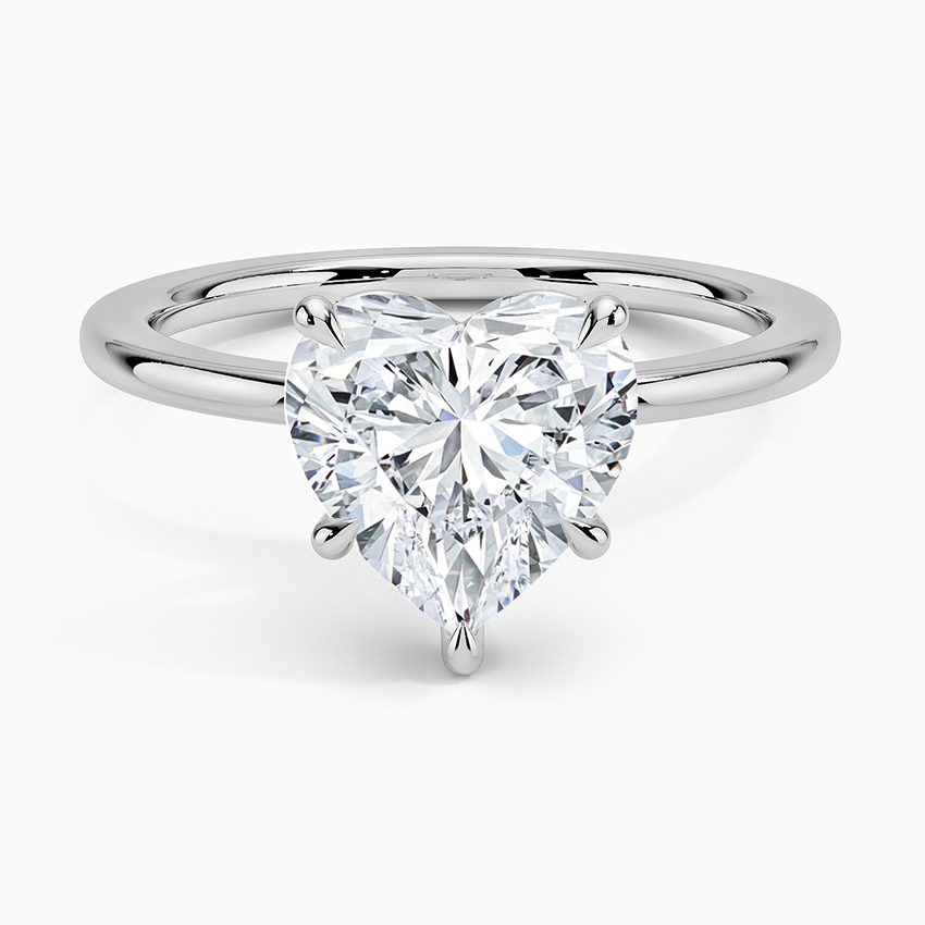 Audrey Perfect Fit 1.4mm Solitaire Ring Platinum Heart Engagement Ring
