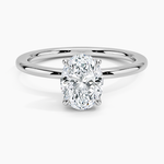 Audrey Perfect Fit 1.4mm Solitaire Ring Platinum Oval Engagement Ring