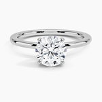 Audrey Perfect Fit 1.4mm Solitaire Ring Platinum Round Engagement Ring